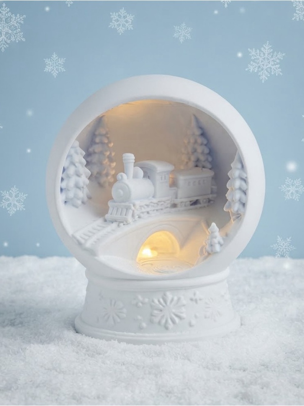 Christmas Train Tabletop Snow Globe